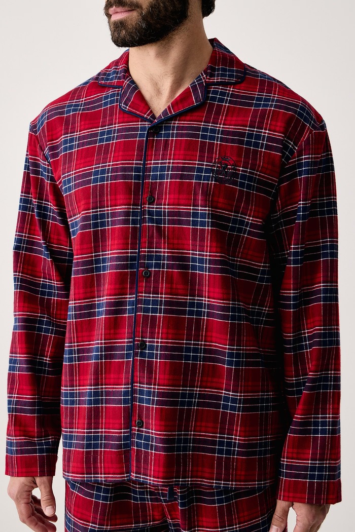 Piżama dwuczęściowa męska z wiskozą Tommy Hilfiger czerwony UM0UM03659