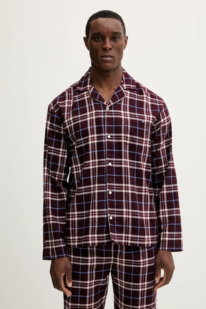 Pyžamo Tommy Hilfiger UM0UM03659 burgundské NC25