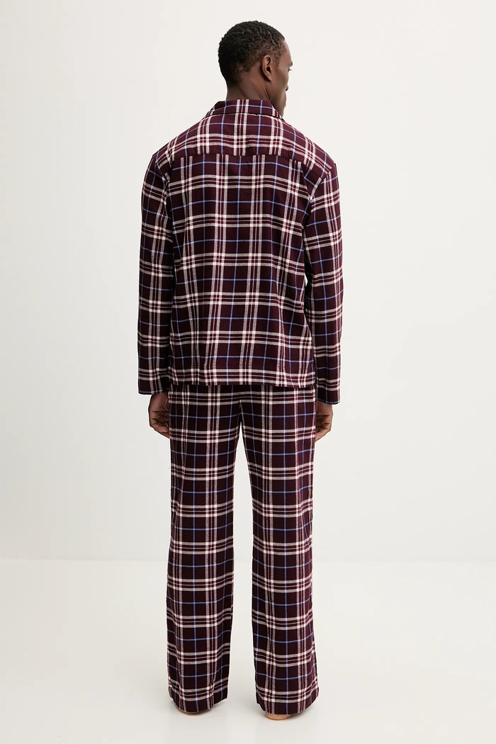 Pyžamo Tommy Hilfiger burgundské UM0UM03659
