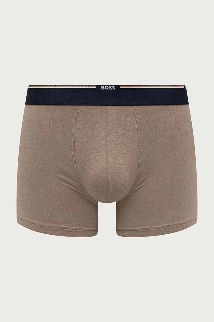 BOSS Bokserki dopasowane męskie z wiskozą BoxerBr 3P Bamboo 3-pack 50534503 granatowy SS26