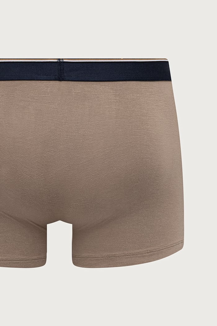 Bokserki dopasowane męskie z wiskozą BoxerBr 3P Bamboo 3-pack BOSS granatowy 50534503
