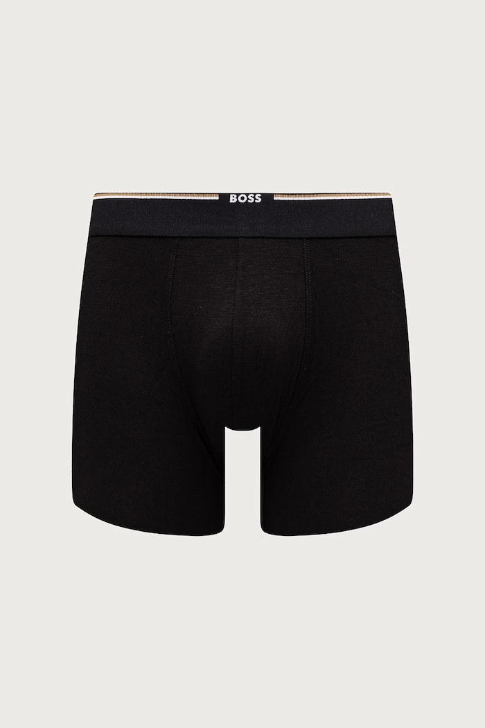 Bokserki dopasowane męskie z wiskozą BoxerBr 3P Bamboo 3-pack BOSS 50534503 czarny