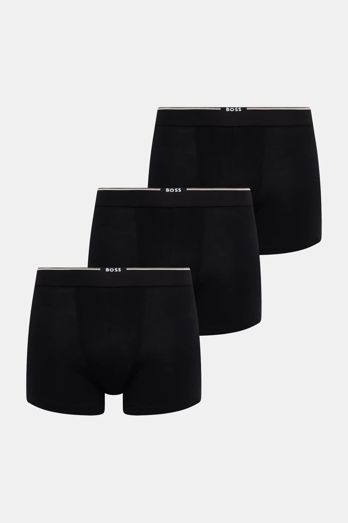 BOSS boxeralsó BoxerBr 3P Bamboo 3 db sima fekete 50534503
