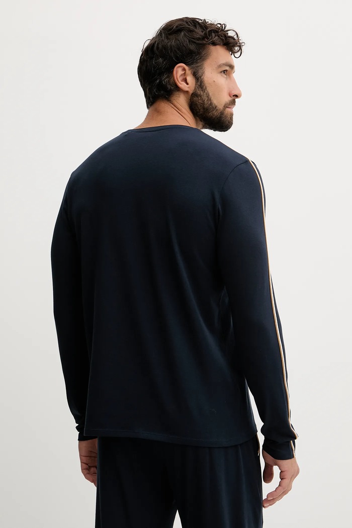 Odjeća Homewear majica dugih rukava BOSS Unique LS-Shirt 50550484 mornarsko plava
