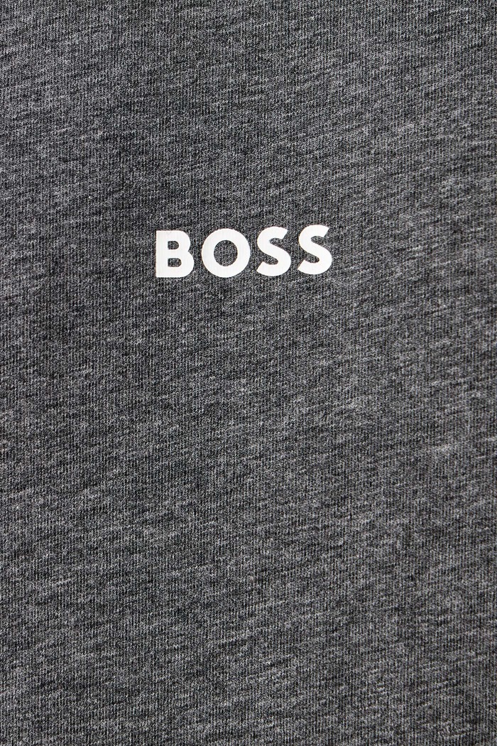 Homewear majica dugih rukava muška od pamuka s elastanom Unique LS-Shirt BOSS siva 50550484