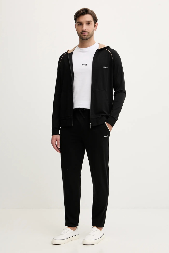 Штани лаунж BOSS Unique Pants Cuff CW 50550485 чорний SS26