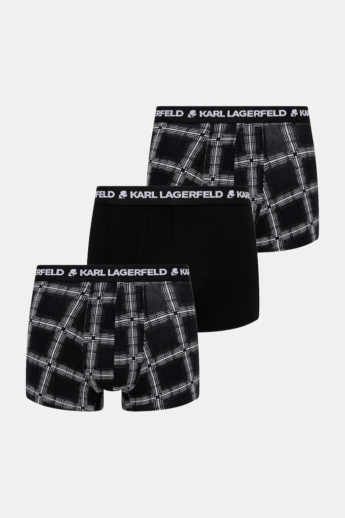 Боксери Karl Lagerfeld 3-pack візерунок чорний A4M47002