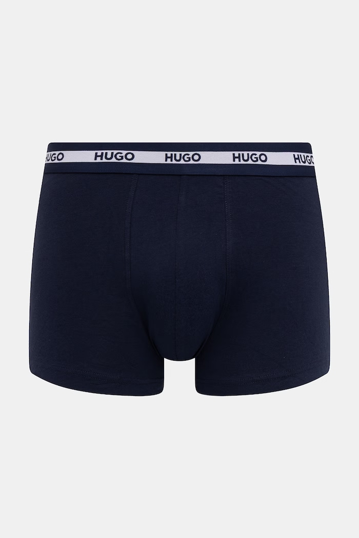 Îmbrăcăminte HUGO boxeri bărbați cu bumbac TRUNK TR PLANET DES pachet de 3 50545668 albastru