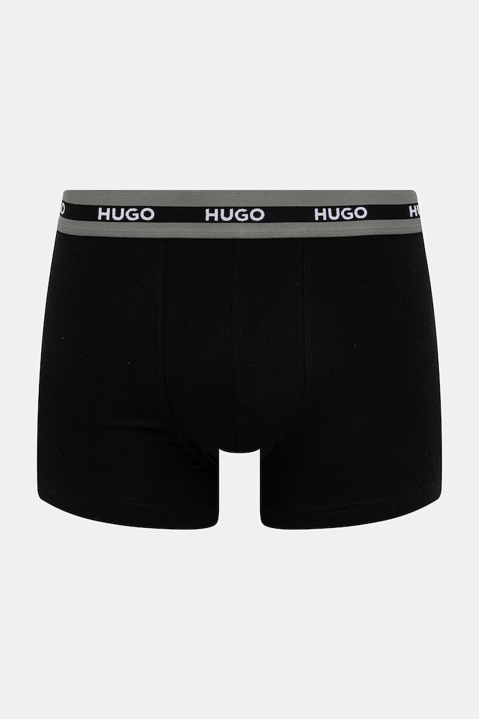 Oblečenie HUGO boxerky pánske s bavlnou TRUNK TR PLANET DES 3-pak 50545668 zelená