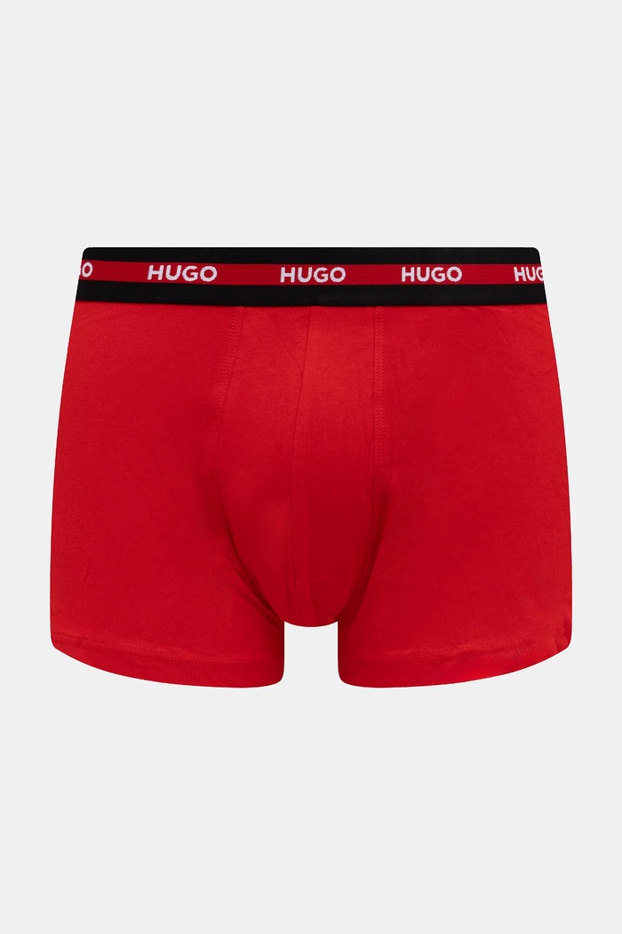 HUGO boxerky pánske s bavlnou TRUNK TR PLANET DES 3-pak 50545668 čierna SS26