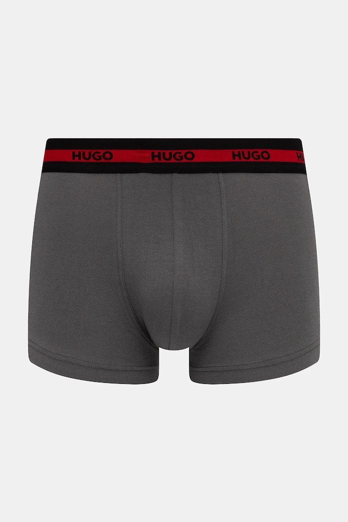 Îmbrăcăminte HUGO boxeri bărbați cu bumbac TRUNK TR PLANET DES pachet de 3 50545668 negru