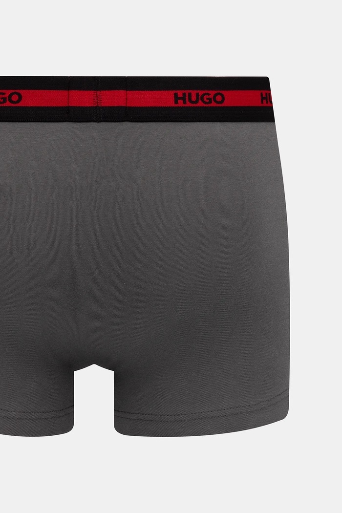 HUGO boxeri bărbați cu bumbac TRUNK TR PLANET DES pachet de 3 50545668