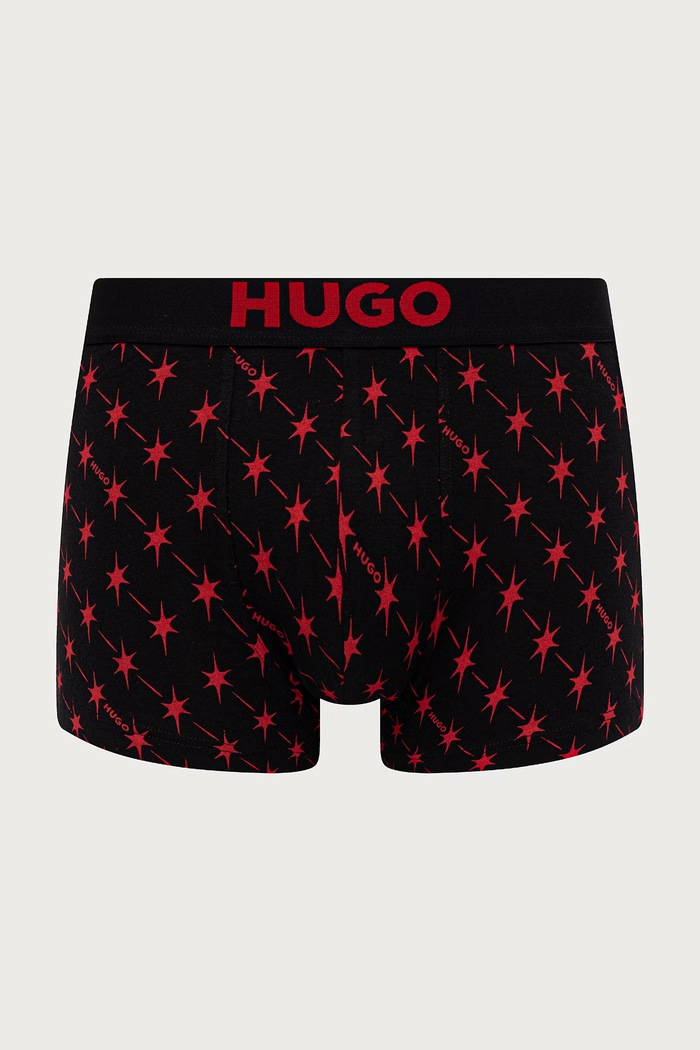 Odzież HUGO Bokserki męskie z bawełną TRUNK TRIPLET GIFT 3-pack 50549140 czarny