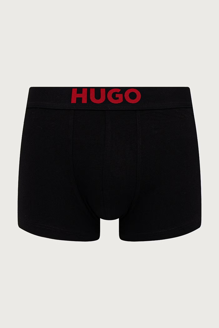 Bokserki męskie z bawełną TRUNK TRIPLET GIFT 3-pack HUGO 50549140 czarny