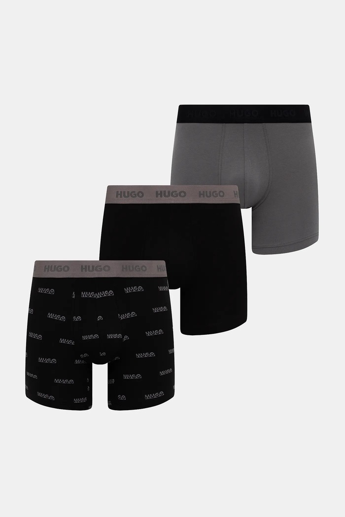 Боксеры HUGO 3 шт BOXERBR TRIPLET GIFT трикотаж чёрный 50549177
