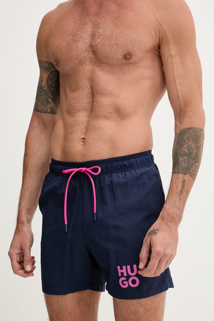 HUGO pantaloni scurți de baie pentru bărbați PAOLO 50545464 bleumarin SS26