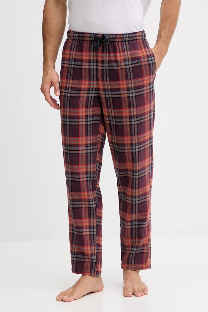 Lindbergh pantaloni pijama bumbac fund burgundia 30.997528