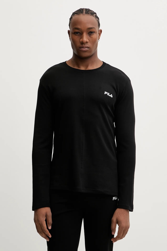 Bavlnené pyžamo Fila FPW1234 čierna AW25