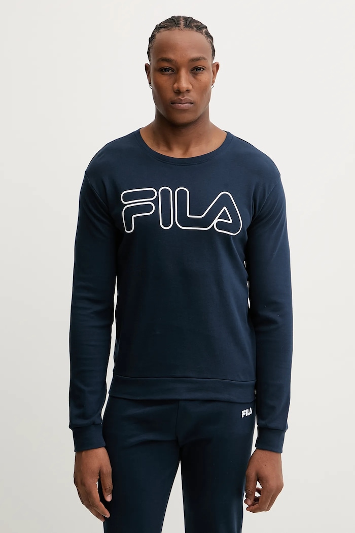 Bavlnené pyžamo Fila FPW1235 tmavomodrá AW25