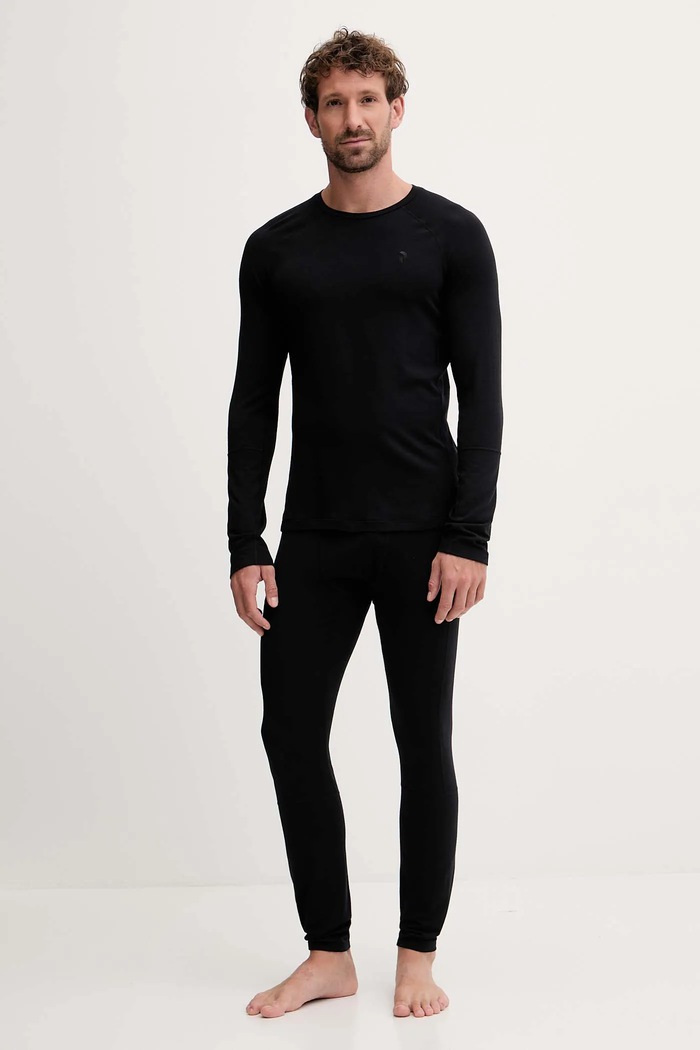 Peak Performance tricou funcțional cu mânecă lungă din lână Magic G80935 negru AW25