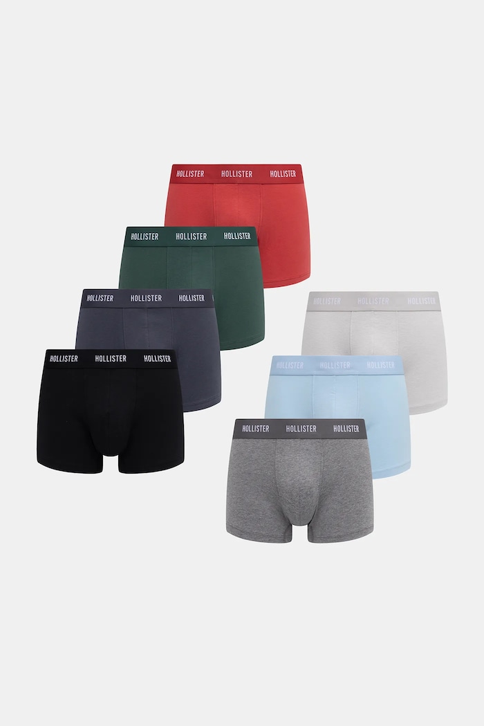Boksarice Hollister Co. 7-pack Pletenina rdeča KI314.5032.200