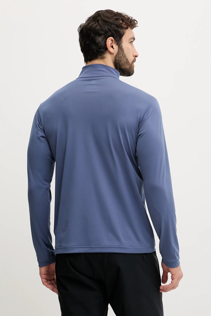 Дрехи Функционална блуза с дълги ръкави Descente CHEST LOGO T-NECK DW5FLT01MU син