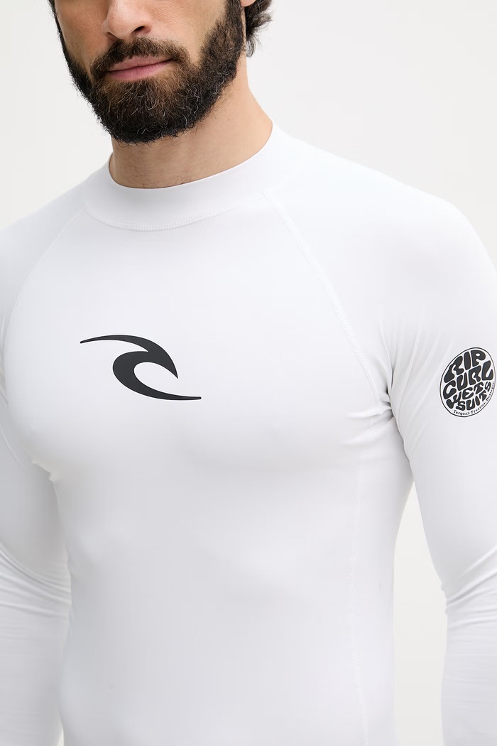 Rip Curl kopalni zgornji del z dolgimi rokavi moški bela 16FMRV