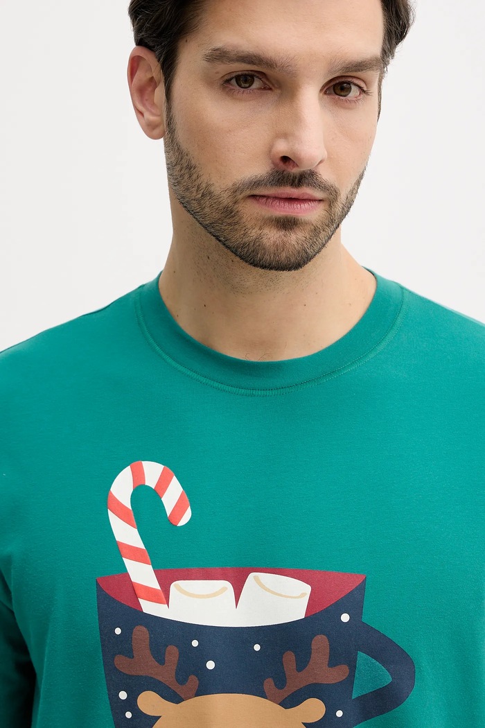 United Colors of Benetton piżama 3DKE4P034 turkusowy