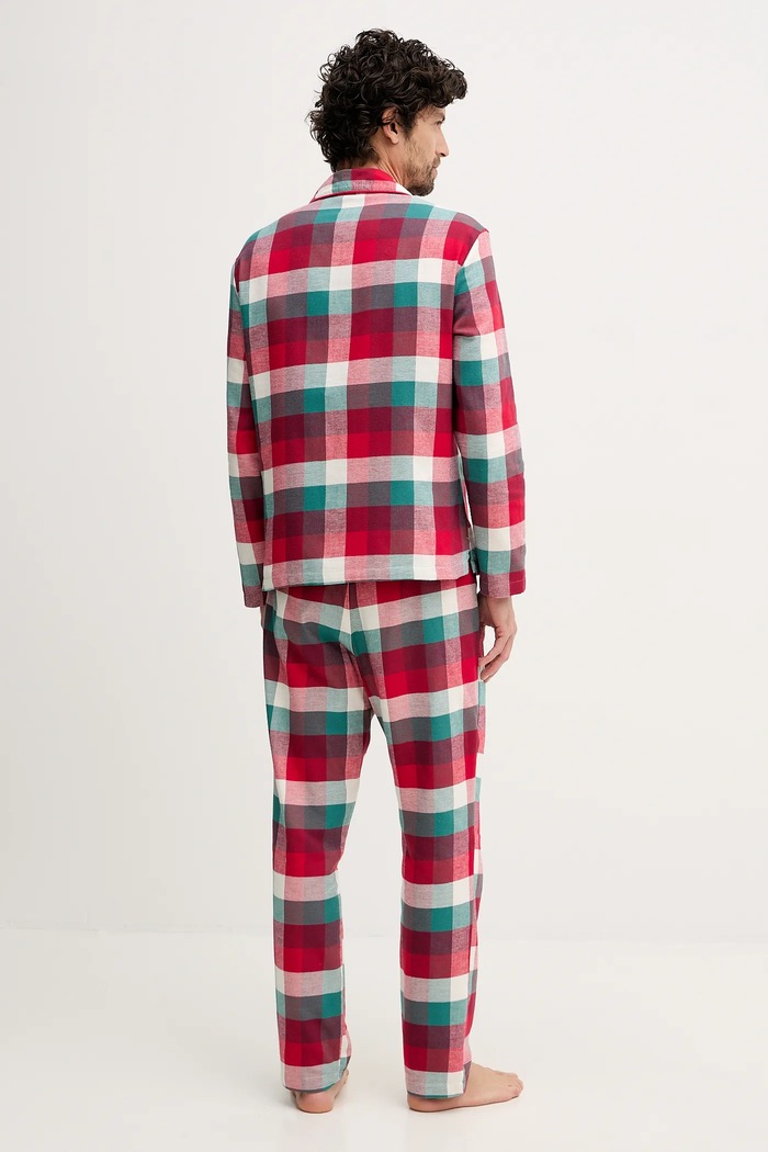 Bavlněné pyžamo United Colors of Benetton 40EP4P00C červená AW25