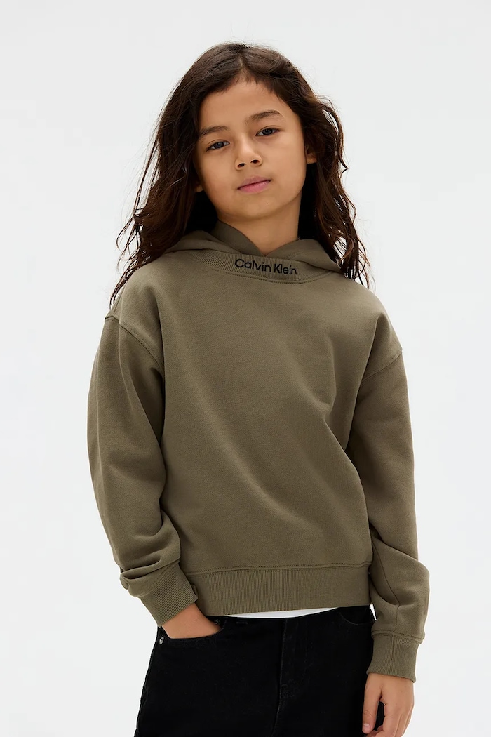Calvin Klein Jeans bluza bawełniana dziecięca bawełna zielony IB0IB02525.9BYA