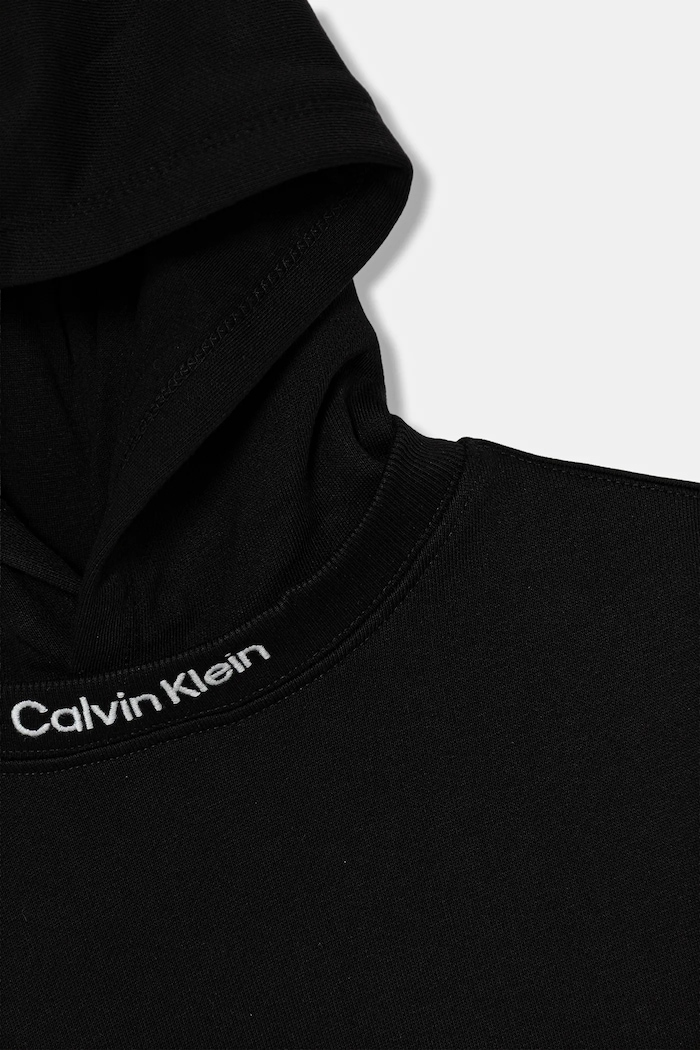 Calvin Klein Jeans hanorac de bumbac pentru copii negru IB0IB02525.9BYA