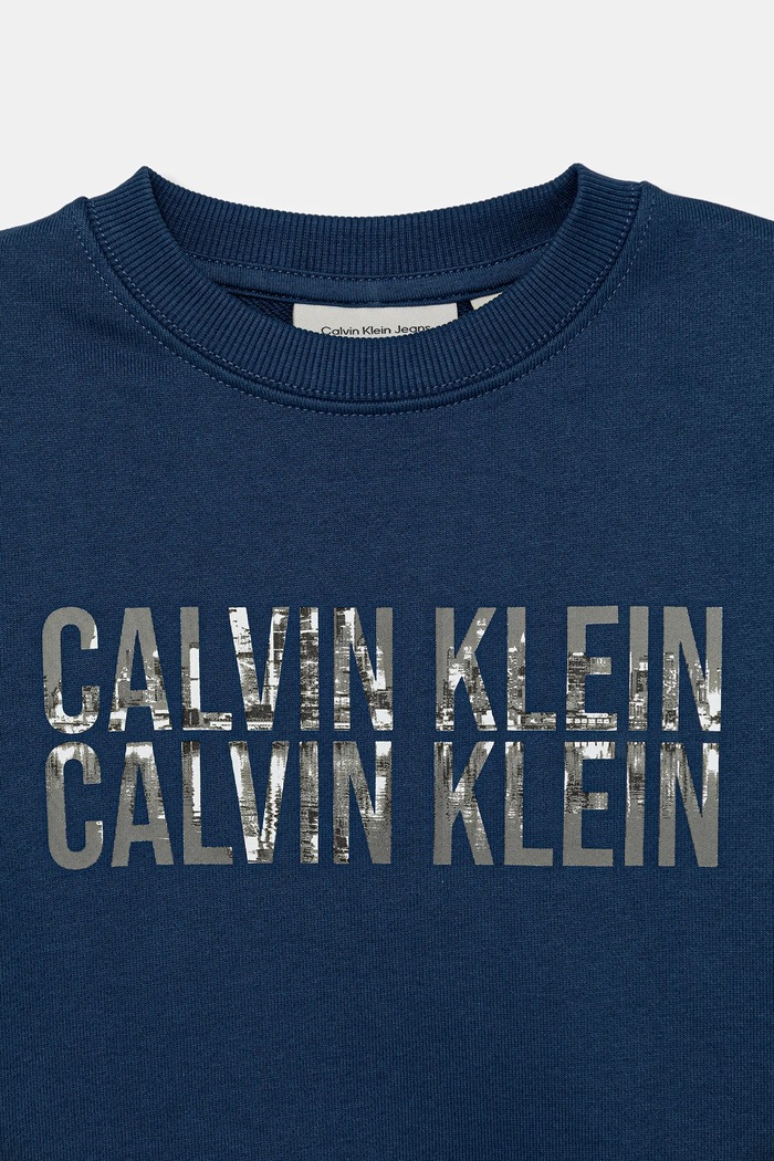 Calvin Klein Jeans hanorac de bumbac pentru copii albastru IB0IB02527.9BYA