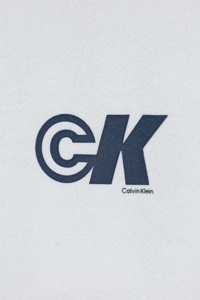 Calvin Klein Jeans hanorac de bumbac pentru copii alb IB0IB02545.104.116.9BYA