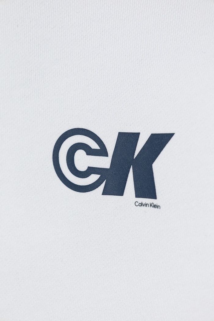 Detská bavlnená mikina Calvin Klein Jeans biela IB0IB02545.128.170.9BYA