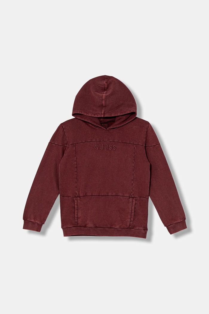 Guess gyerek melegítőfelső pamutból pamut burgundia L5YQ08.KAX74.9BYA