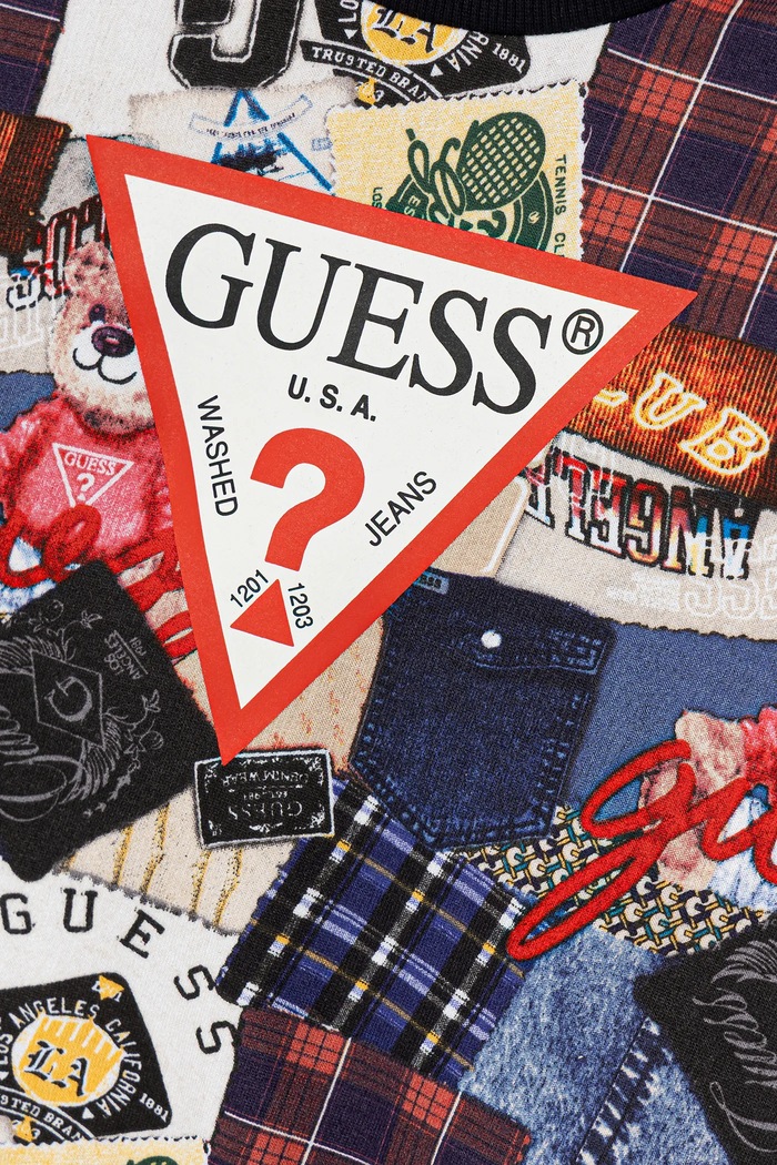 Chłopiec Guess Bluza bawełniana dziecięca N5YQ00.KA6R4.9BYA granatowy