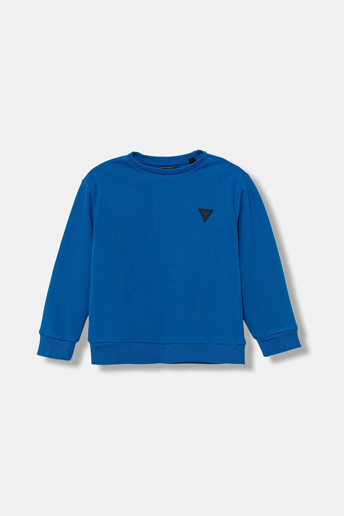 Detská bavlnená mikina Guess N5YQ03.KAD74.9BYA modrá AW25