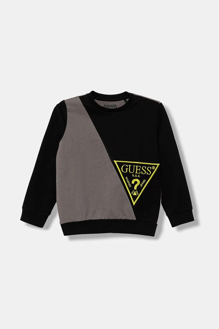 Guess Dětská bavlněná mikina Guess černá N5YQ04.KA6R4.9BYA