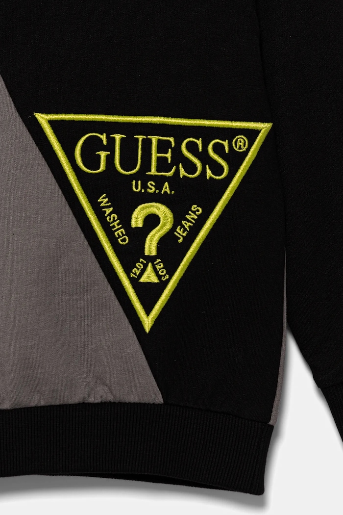 CHLAPEC Guess Dětská bavlněná mikina Guess N5YQ04.KA6R4.9BYA černá