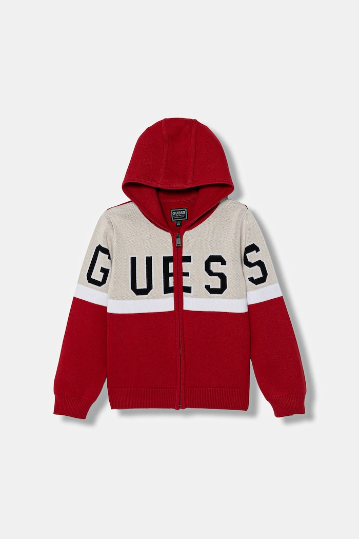 Guess cardigan din bumbac pentru copii cu modele rosu N5YR02.Z0150.9BYA