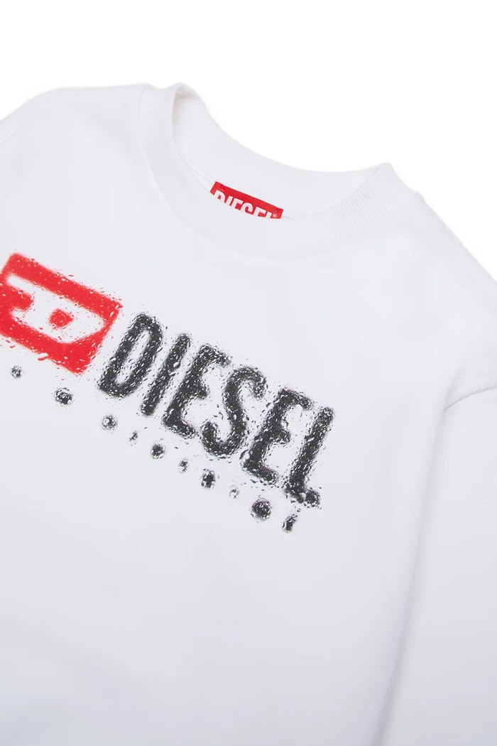 Chłopiec Diesel bluza bawełniana dziecięca SDROPS OVER SWEAT-SHIRT J02483 biały