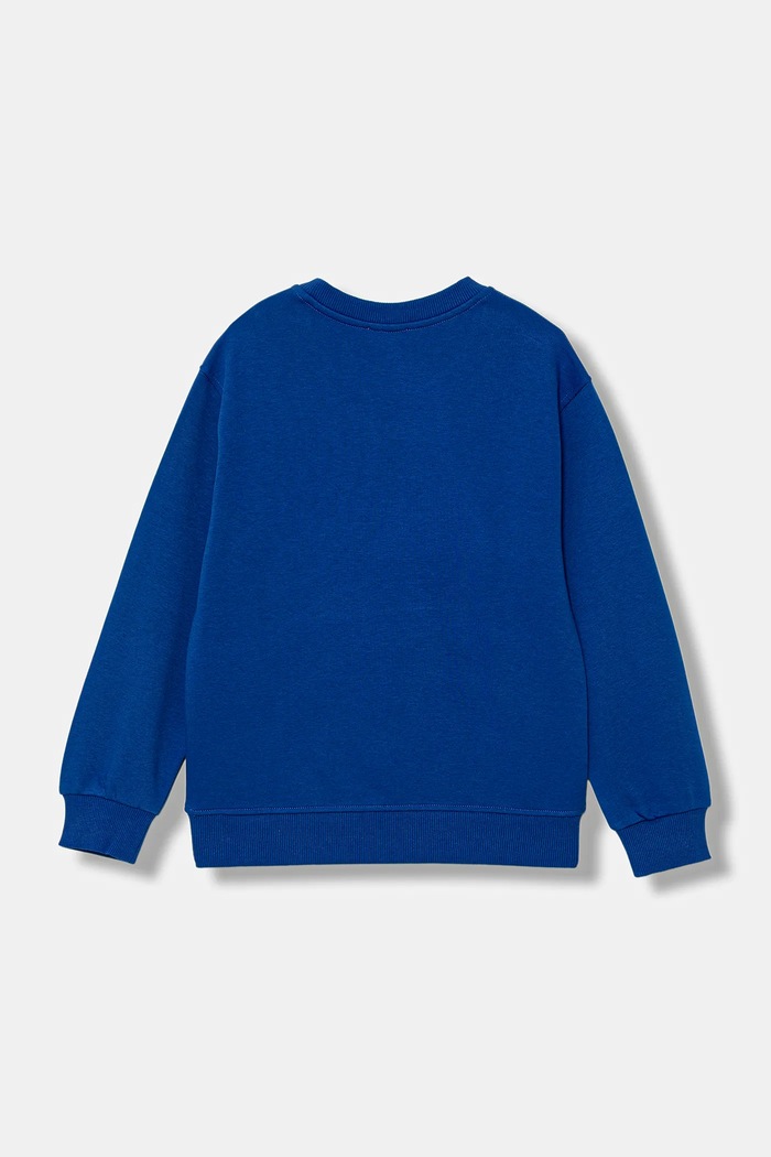 Dětská bavlněná mikina Diesel SDROPS OVER SWEAT-SHIRT J02483 modrá AW25