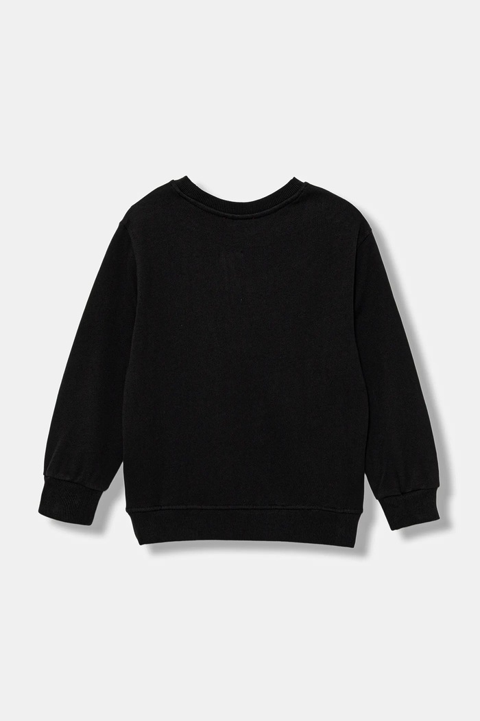 Dječja pamučna dukserica Diesel SBONNIE OVER SWEAT-SHIRT J02488 crna AW25