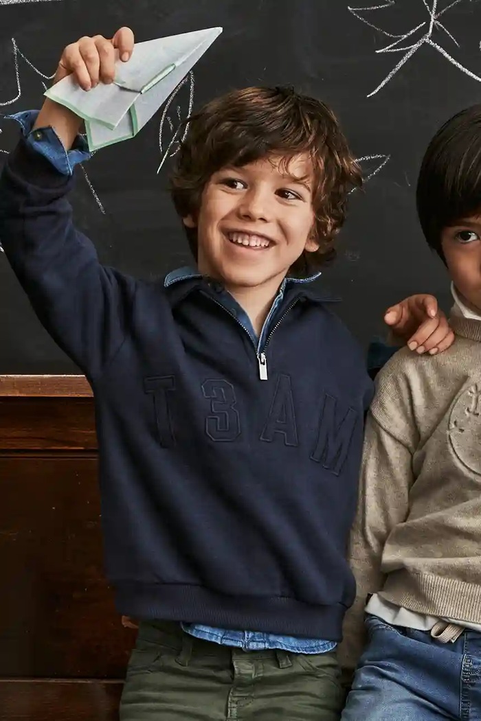 Παιδική μπλούζα Mayoral χωρίς κουκούλα σκούρο μπλε 4402.5A.Mini.9BYA