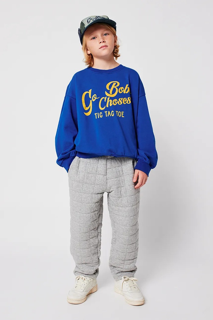 Hanorac de bumbac pentru copii Go Bobo Bobo Choses 225AC028 albastru