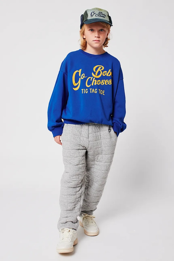 Hanorac de bumbac pentru copii Go Bobo Bobo Choses albastru 225AC028