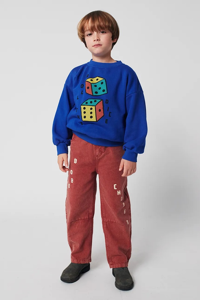 Detská bavlnená mikina Bobo Choses Roll The Dice 225AC030 modrá
