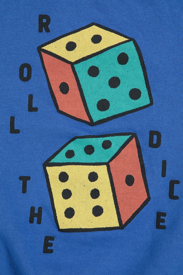 Chlapec Detská bavlnená mikina Bobo Choses Roll The Dice 225AC030 modrá