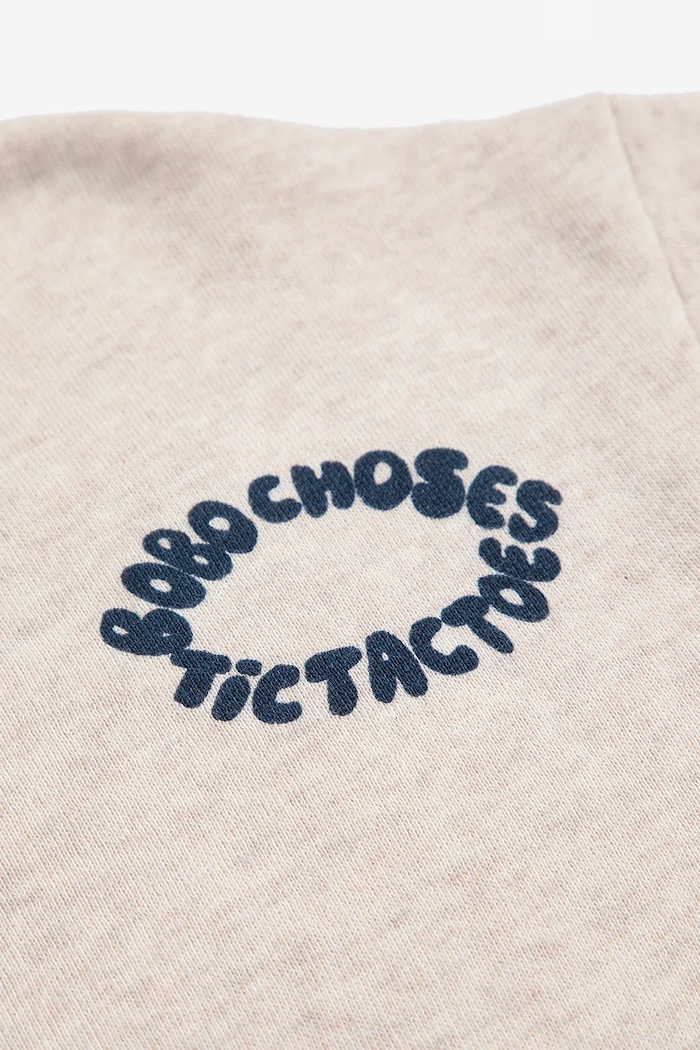 Chłopiec Bobo Choses bluza bawełniana dziecięca Tic Tac Toe 225AC050 beżowy