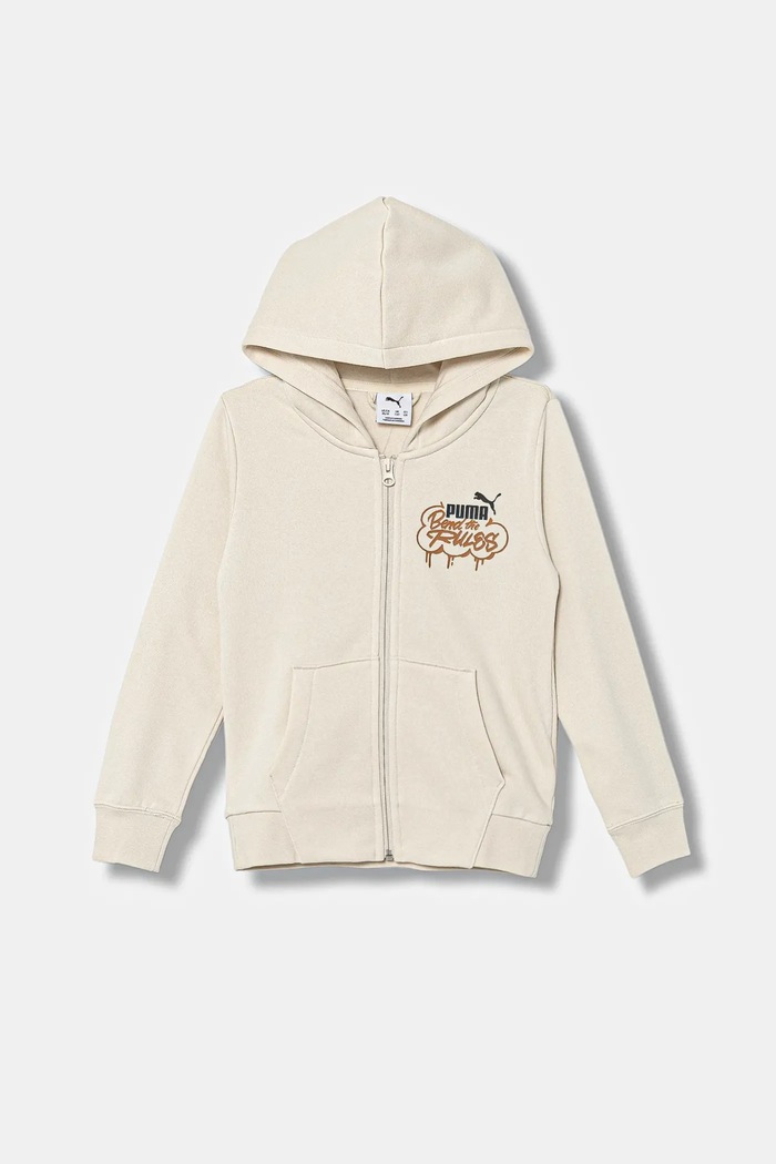 Dětská mikina Puma MID90s Full-Zip FL B potisk béžová 688469.